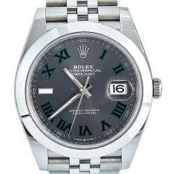 Pre Owned Rolex Grey Stainless Steel Datejust 126300 Men's Wristwatch 41 mm