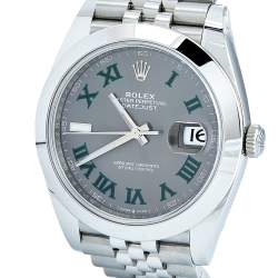 Pre Owned Rolex Grey Stainless Steel Datejust 126300 Men's Wristwatch 41 mm