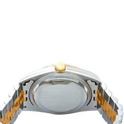 مملوكة مسبقًا Rolex Champagne Diamonds 18K Yellow Gold And Stainless Steel Datejust 16233 Men's Wristwatch 36 mm