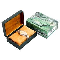 مملوكة م سبقًا Rolex Champagne Diamonds 18K Yellow Gold And Stainless Steel Datejust 16233 Men's Wristwatch 36 mm