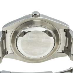 Pre Owned Rolex Rhodium Diamond 18K White Gold Stainless Steel Datejust 116334 Men's Wristwatch 41 mm
