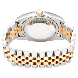 مملوكة مسبقًا ساعة يد رجالية رولكس ديت جست 116233 ستانلس ستيل ذهب أصفر عيار 18 فضية 36 مم