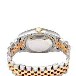 مملوكة مسبقًا ساعة يد رجالية رولكس ديت جست 116233 ستانلس ستيل ذهب أصفر عيار 18 فضية 36 مم