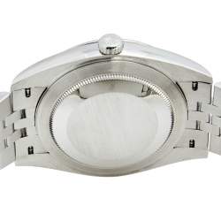 مملوكة مسبقًا Rolex Silver 18K White Gold And Stainless Steel Datejust 126334 Men's Wristwatch 41 MM