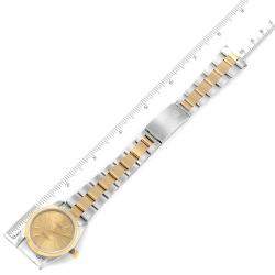 Pre Owned Rolex Champagne 18K Yellow Gold And Stainless Steel Oyster Perpetual 14233 Automatic Men's Wristwatch 36 MM