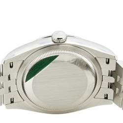 مملوكة مسبقًا ساعة يد رجالية رولكس ديت جست 126234 ستانلس ستيل وذهب أبيض 18 بيضاء 36 مم