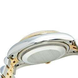 Pre Owned Rolex Champagne Diamond 18K Yellow Gold Stainless Steel Datejust 116233 Men's Wristwatch 36 mm