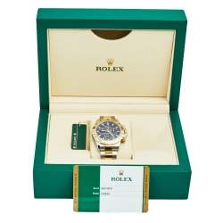 Pre Owned Rolex Black 18k Yellow Gold Stainless Steel Cosmograph Daytona 116523 Men's Wristwatch 40 mm