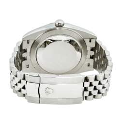 Pre Owned ساعة يد رجالية رولكس ديت جست 126300 ستانلس ستيل رصاصي 41 مم