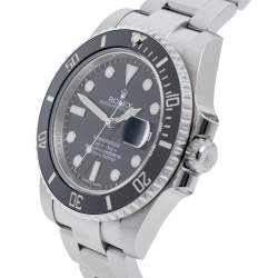 Pre Owned Rolex Black Stainless Steel Submariner 116610LN Men's Wristwatch 41 mm