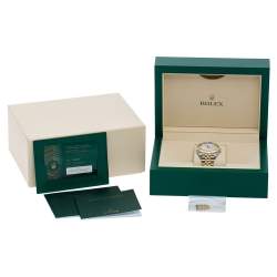 Pre Owned Rolex White 18k Yellow Gold Stainless Steel Datejust 126233 Men's Wristwatch 36 mm