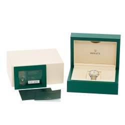 Pre Owned Rolex White 18k Yellow Gold Stainless Steel Datejust 126233-0019 Men's Wristwatch 36 mm