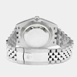 Pre Owned ساعة يد رجالية رولكس ديت جست 41 126300 ستانلس ستيل سليت 41 مم