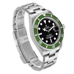 Rolex Black Stainless Steel Submariner 16610LV Automatic Men's Wristwatch 40 mm