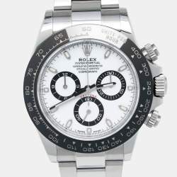 Pre Owned Rolex White Stainless Steel Cerachrom Cosmograph Daytona M116500LN-0001 Men's Wristwatch 40 mm