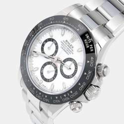 Pre Owned Rolex White Stainless Steel Cerachrom Cosmograph Daytona M116500LN-0001 Men's Wristwatch 40 mm