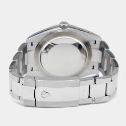 مملوكة مسبقًا Rolex Blue 18K White Gold Stainless Steel Datejust 126334BLRO Men's Wristwatch 41 MM