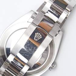 مملوكة مسبقًا Rolex Blue 18K White Gold Stainless Steel Datejust 126334BLRO Men's Wristwatch 41 MM