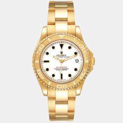 Rolex Yacht-Master 35 18K Yellow Gold Blue Dial Unisex Watch 68628 - 68628-BLUE
