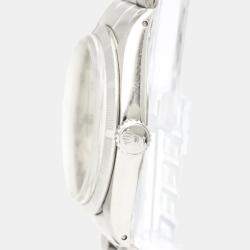 Pre Owned ساعة يد رجالية رولكس أويستر بريسيشن 6427 فينتدج لف يدوي أويستر ستانلس ستيل فضية 35مم