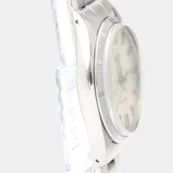 Pre Owned ساعة يد رجالية رولكس أويستر بريسيشن 6427 فينتدج لف يدوي أويستر ستانلس ستيل فضية 35مم