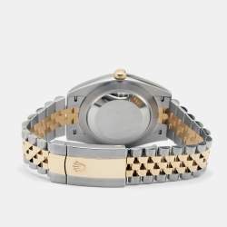 مملوكة مسبقًا Rolex Slate 18K Yellow Gold Stainless Steel Datejust M126333-0020 Men's Wristwatch 41 mm