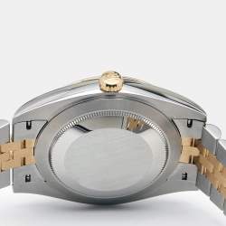 مملوكة مسبقًا Rolex Slate 18K Yellow Gold Stainless Steel Datejust M126333-0020 Men's Wristwatch 41 mm