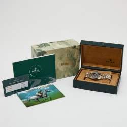 Pre Owned ساعة يد رجالية رولكس ديت جست 16013 ستانلس ستيل وذهب أصفر عيار 18 سوداء 36مم