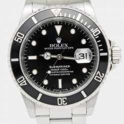 Pre Owned Rolex Black Stainless Steel Submariner 116610 Men's Wristwatch 40 mm