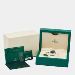 Pre Owned Rolex Black Oystersteel Oyster Perpetual Men's Wristwatch 34 mm