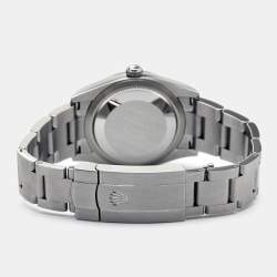 Pre Owned Rolex Black Oystersteel Oyster Perpetual Men's Wristwatch 34 mm