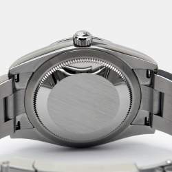 Pre Owned Rolex Black Oystersteel Oyster Perpetual Men's Wristwatch 34 mm