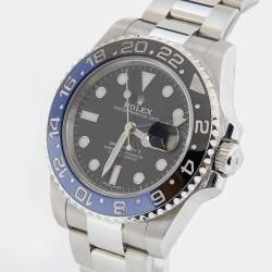 Pre Owned Rolex Black Stainless Steel GMT-Master II 116710BLNR Men's Wristwatch 40 mm 