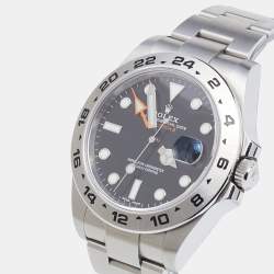 مملوكة مسبقًا ساعة يد رجالية رولكس إكسبلورر II 216570 ستانلس ستيل سوداء 42 مم
