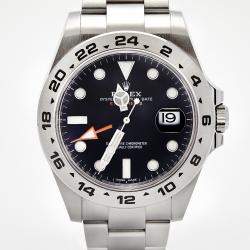 مملوكة مسبقًا ساعة يد رجالية رولكس إكسبلورر II 216570 ستانلس ستيل سوداء 42 مم