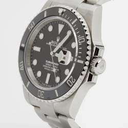 Pre Owned Rolex Black Cerachrom Stainless Steel Submariner 126610LN Men's Wristwatch 41 mm