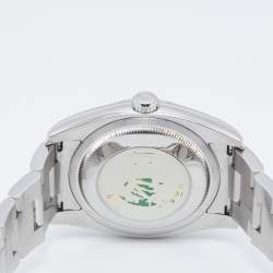 Pre Owned Rolex Silver 18K White Gold Oystersteel Diamond Datejust 116234 Men's Wristwatch 36 mm
