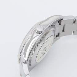 Pre Owned Rolex Silver 18K White Gold Oystersteel Diamond Datejust 116234 Men's Wristwatch 36 mm