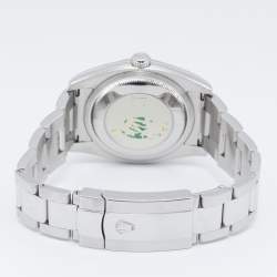Pre Owned Rolex Silver 18K White Gold Oystersteel Diamond Datejust 116234 Men's Wristwatch 36 mm