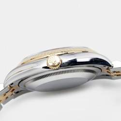 Pre Owned Rolex Black Jubilee 18K Yellow Gold Oystersteel Diamond Datejust 116233 Men's Wristwatch 36 mm