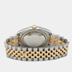 Pre Owned Rolex Black Jubilee 18K Yellow Gold Oystersteel Diamond Datejust 116233 Men's Wristwatch 36 mm