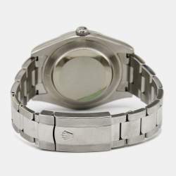 Pre Owned Rolex Silver 18k White Gold Stainless Steel Datejust 116334 Men's Wristwatch 41 mm