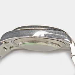 Pre Owned Rolex Silver 18k White Gold Stainless Steel Datejust 116334 Men's Wristwatch 41 mm