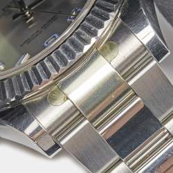 Pre Owned Rolex Silver 18k White Gold Stainless Steel Datejust 116334 Men's Wristwatch 41 mm