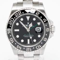 مملوكة مسبقًا Rolex Black Stainless Steel GMT-Master II 116710 Men's Wristwatch 40 mm 