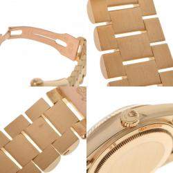 Pre Owned Rolex Champgne Diamonds 18k Yellow Gold Day - Date President 18038 Automatic Men's Wristwatch 36 mm