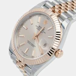 Pre Owned Rolex Sundust 18K Everose Gold Oystersteel Datejust M126331-0010 Men's Wristwatch 41 mm