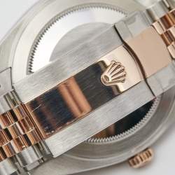 Pre Owned Rolex Sundust 18K Everose Gold Oystersteel Datejust M126331-0010 Men's Wristwatch 41 mm