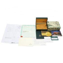 Pre Owned Rolex Blue 18k Yellow Gold And Stainless Steel Datejust 17013 Automatic Men's Wristwatch 36 mm