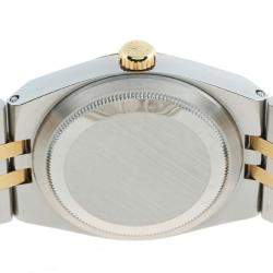 Pre Owned Rolex Blue 18k Yellow Gold And Stainless Steel Datejust 17013 Automatic Men's Wristwatch 36 mm